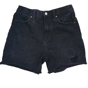 Girl's Black Old Navy slouchy straight denim shorts size 14